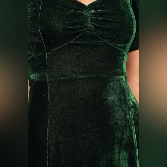 Lulus One Last Kiss Velvet Puff Sleeve Mini Dress - Picture 5 of 12